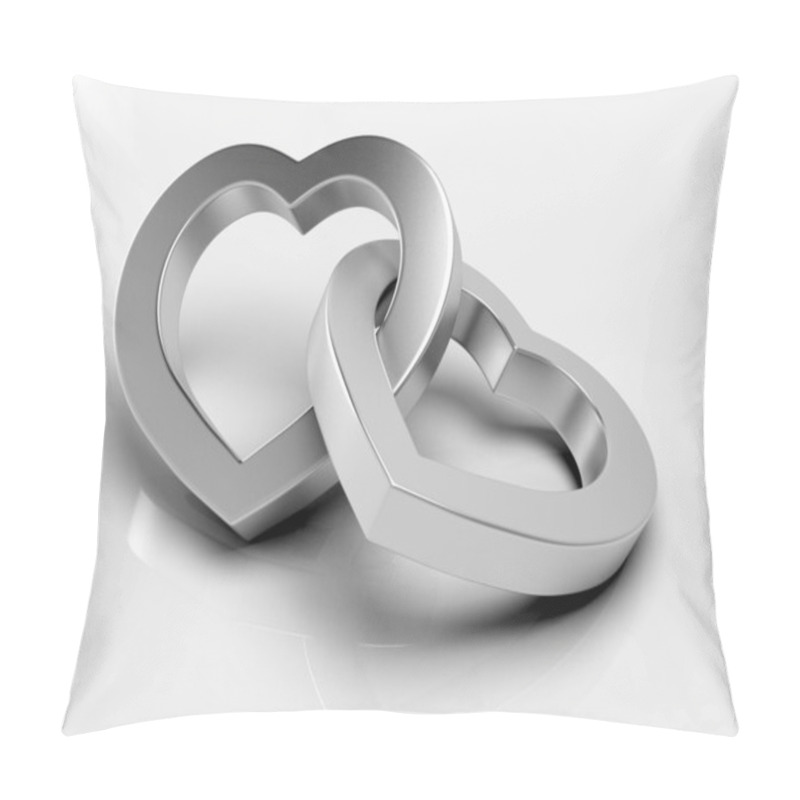 Personality  Silver Hearts Pillow Covers