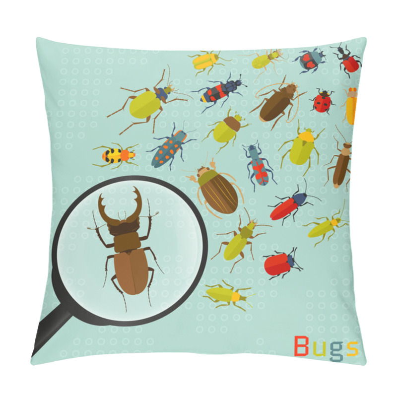 Personality  Testing Programs Concept. Errors In Software. Vector Illustration Pillow Covers