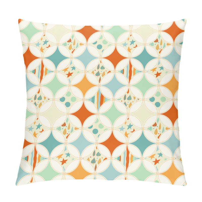 Personality  Overlapping Circles Seamless Pattern Pillow Covers