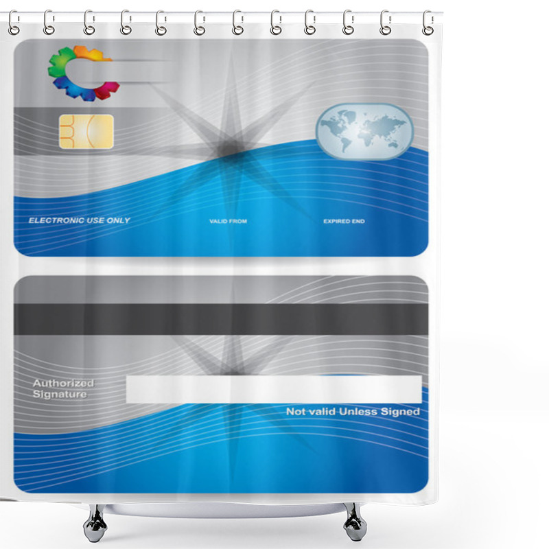 Personality  Bank Card Shower Curtains