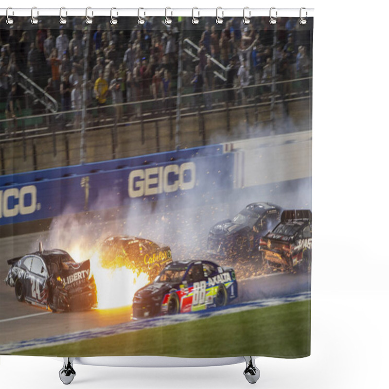 Personality  NASCAR: May 12 KC Masterpiece 400 Shower Curtains