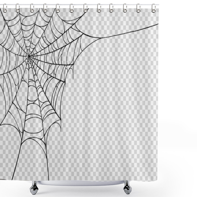 Personality  Halloween Party Background With Spiderwebs Isolated Png Or Transparent Texture,blank Space For Text,element Template For Poster,brochures, Online Advertising,vector Illustration  Shower Curtains