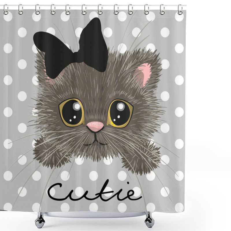 Personality  Cute British Kitten Shower Curtains