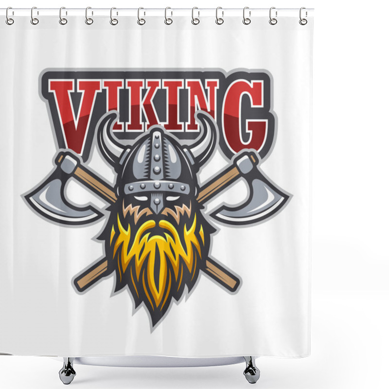 Personality  Viking Warrior Sport Logo Shower Curtains