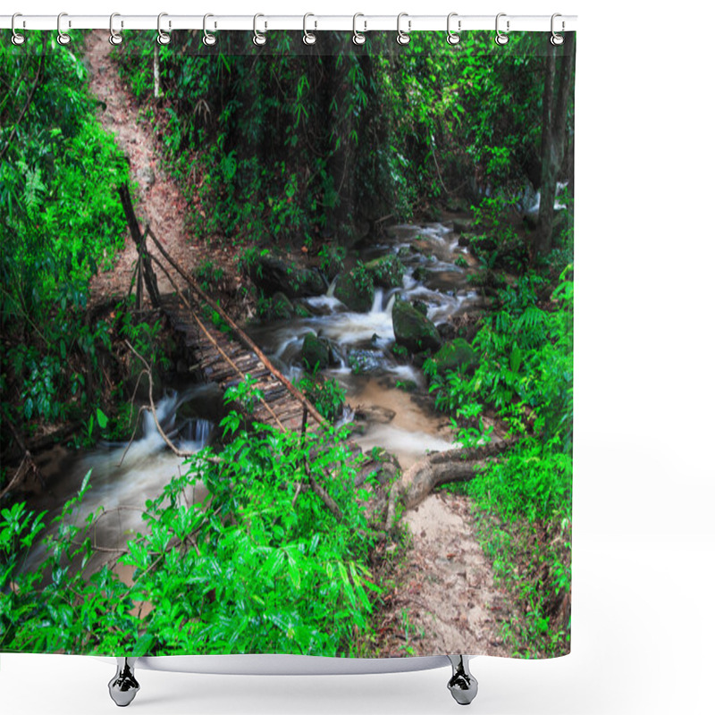 Personality  Footbridge Across The Falls Shower Curtains