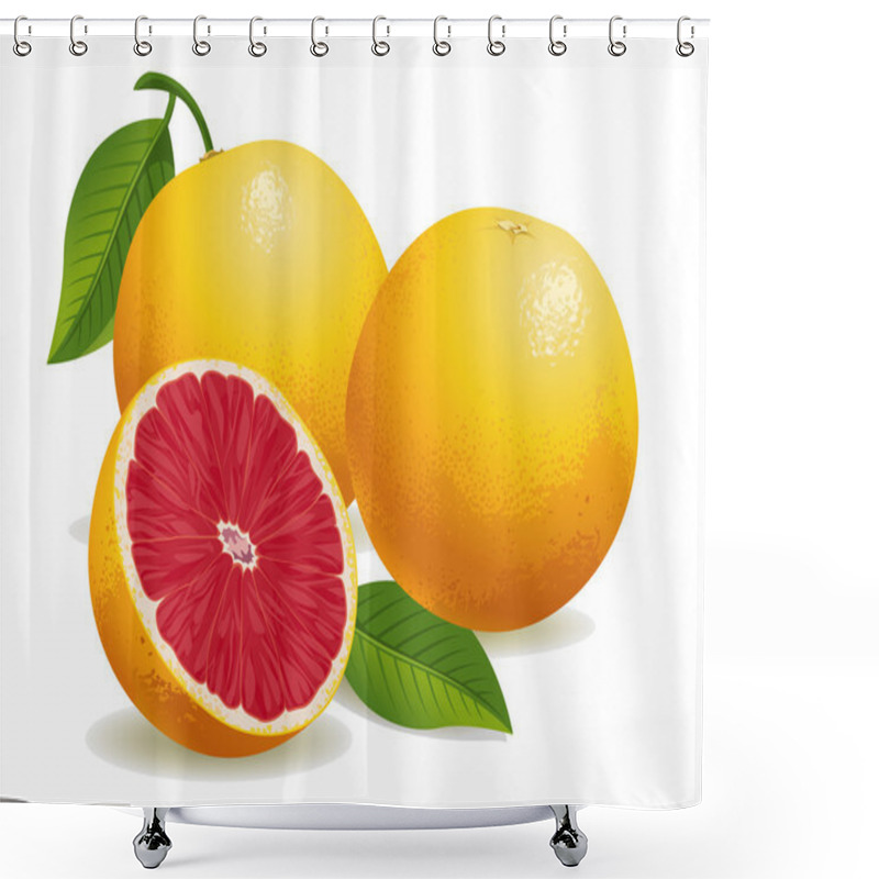 Personality  Pink Grapefruit Shower Curtains