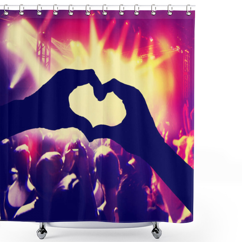 Personality  Crowd Of People At Concert Shower Curtains