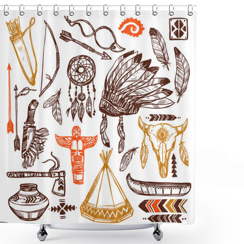 Personality  Native Americans Set Shower Curtains