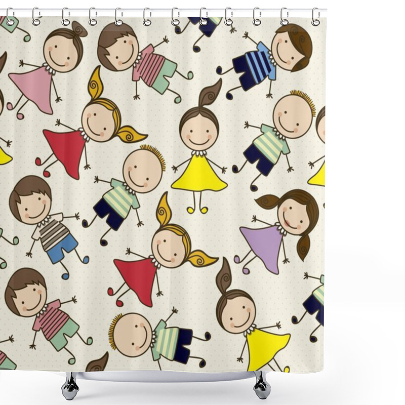 Personality  Kids Icons Shower Curtains