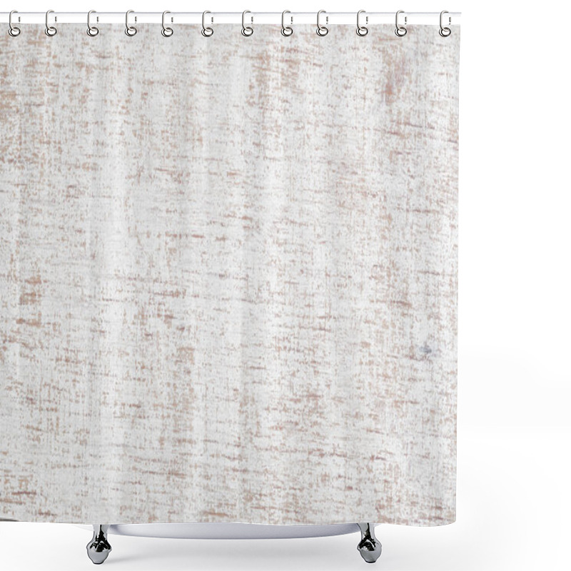 Personality  Grunge Background. Peeling White Paint On An Old Wooden Backgrou Shower Curtains