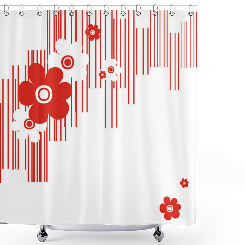 Personality  Fashion Flower Background Shower Curtains