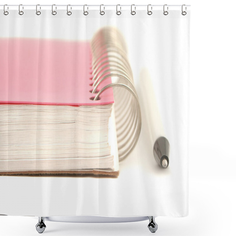 Personality  Ring Binder And Pen Shower Curtains