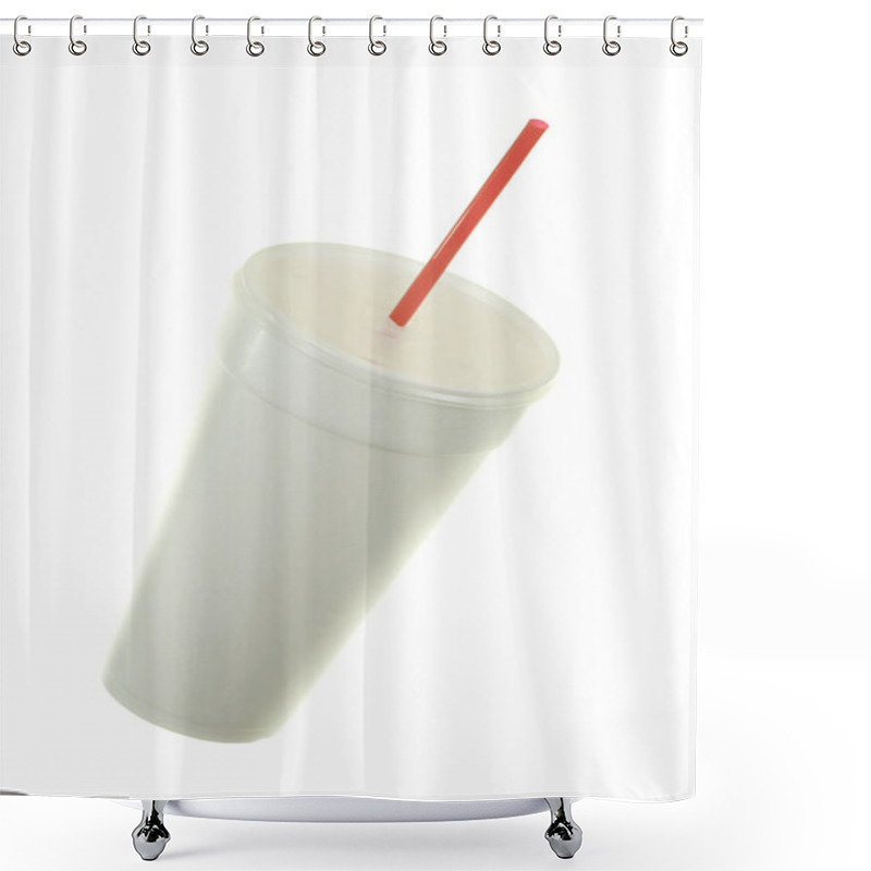 Personality  Plastic Cup And Straw Shower Curtains