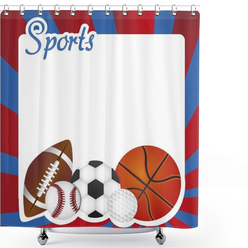 Personality  Sports Backgruond Shower Curtains