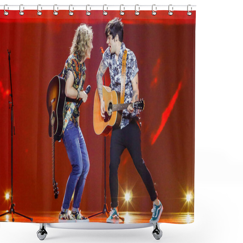 Personality  Manel Navarro From Spain Eurovision 2017 Shower Curtains