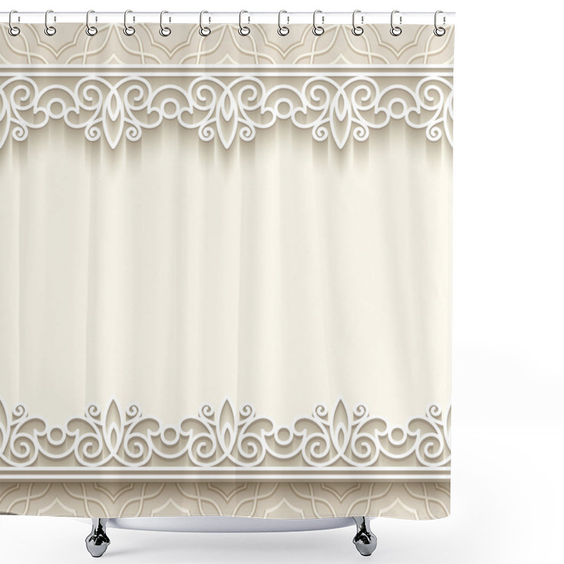 Personality  Paper Lace Background Shower Curtains