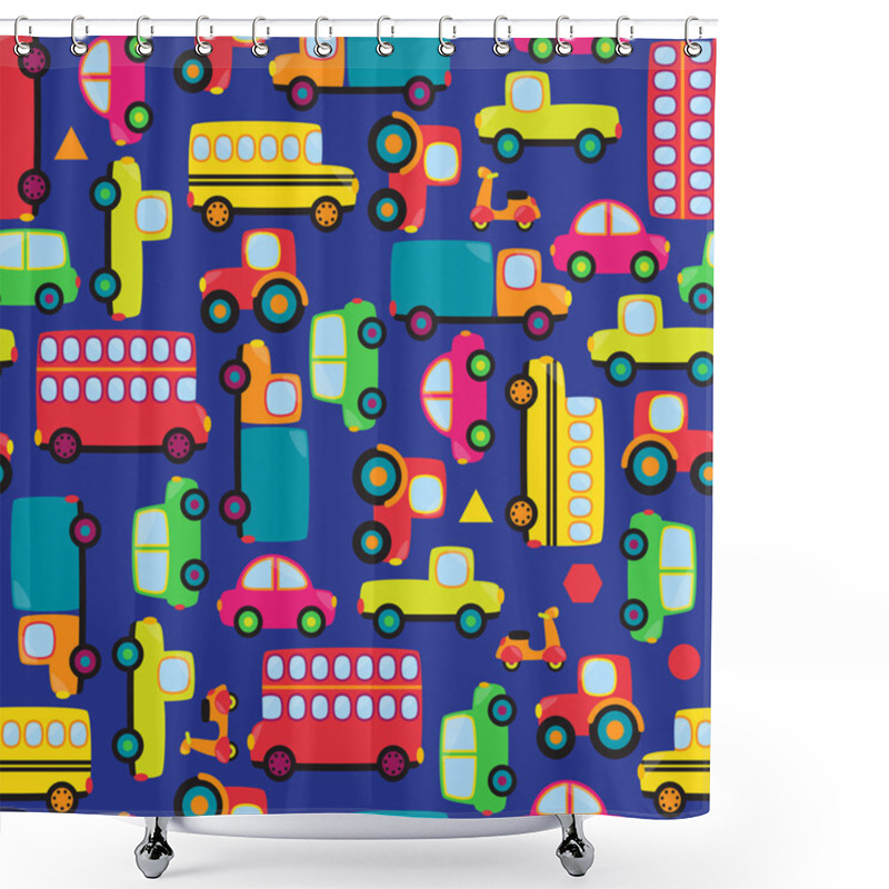 Personality  Transportation Themed Seamless Tileable Background Pattern Shower Curtains