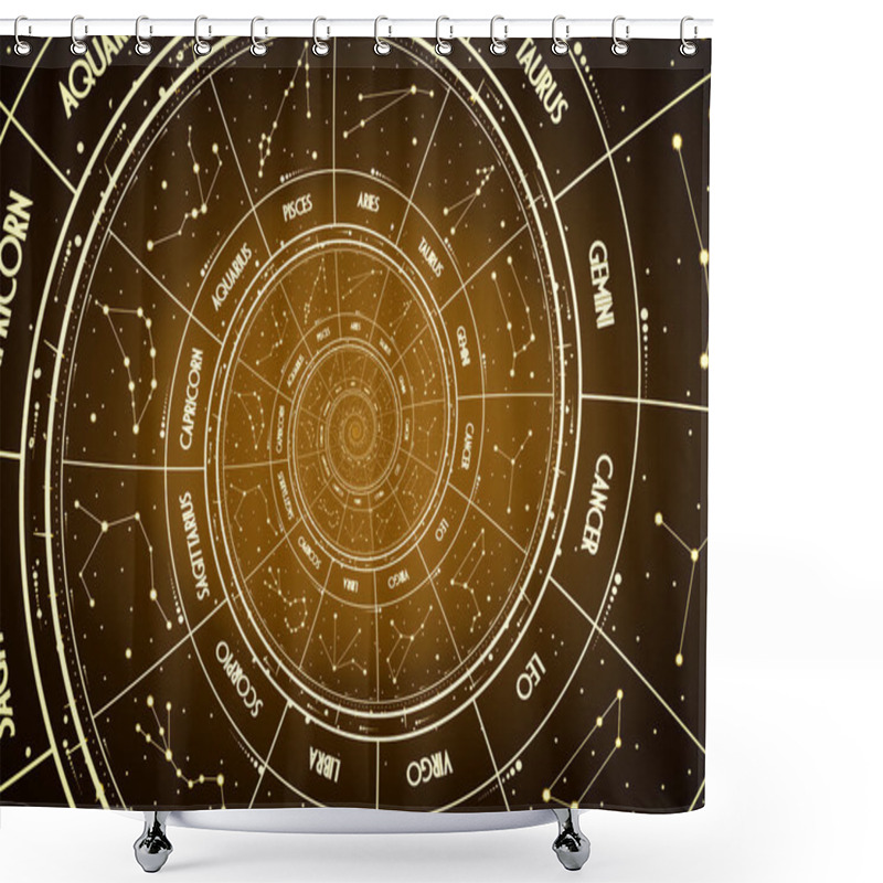 Personality  Droste Effect Background. Abstract Design For Concepts Related To Astrology, Fantasy, Time And Magic. Shower Curtains