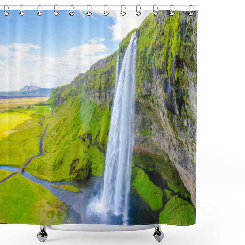 Personality  Seljalandsfoss Beautiful Waterfall In Iceland Shower Curtains