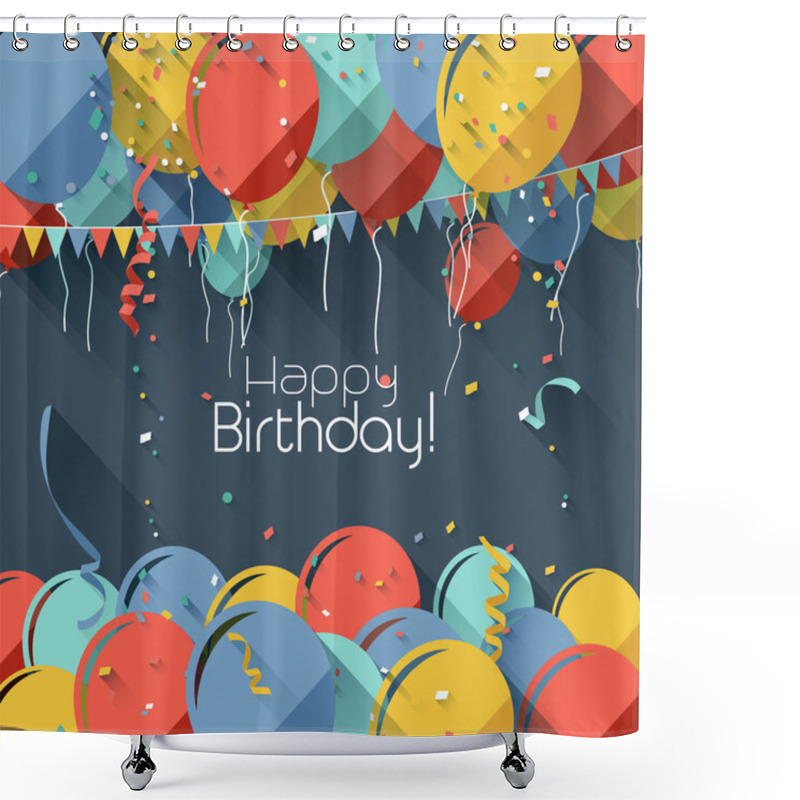 Personality  Birthday Background Shower Curtains