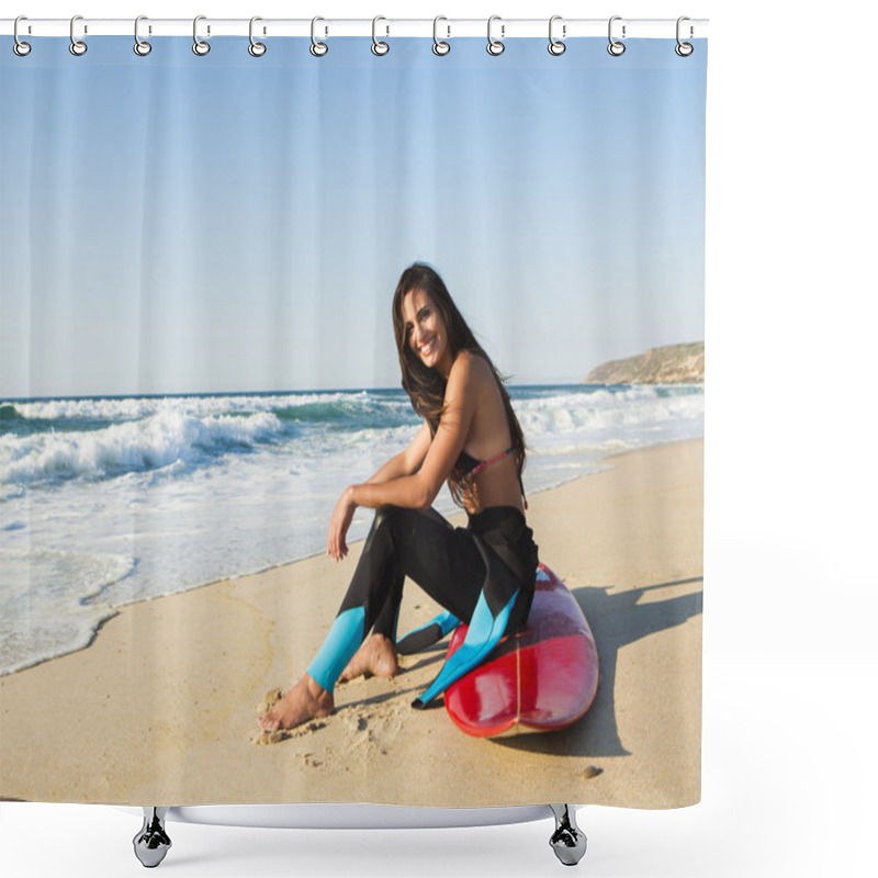 Personality  Getting Ready For Surf Shower Curtains