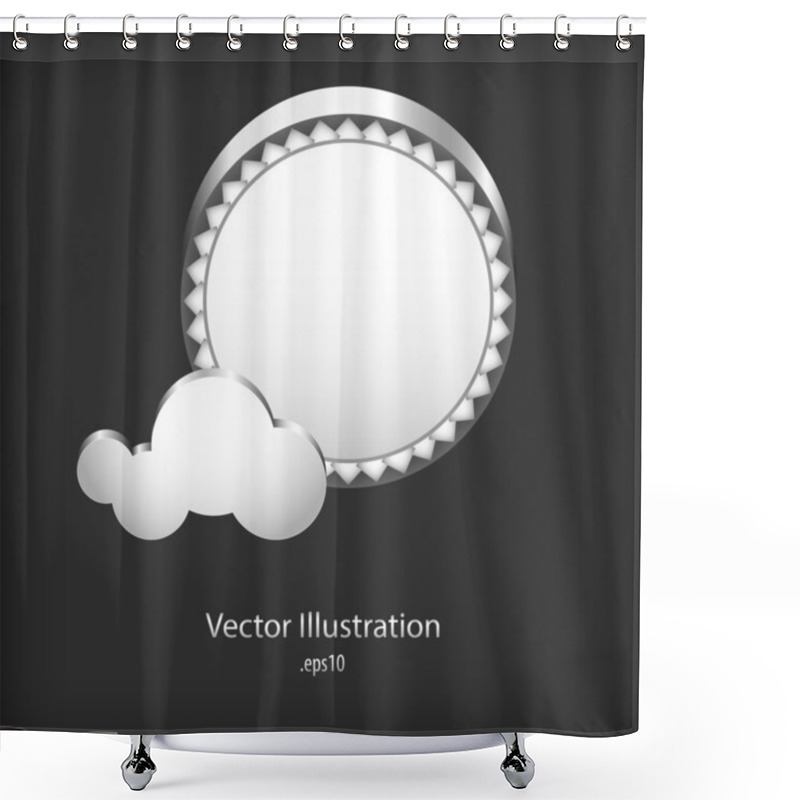 Personality  Abstract Speech Clouds Of Gear Wheels Shower Curtains