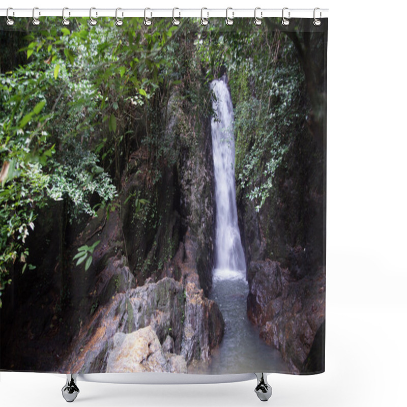 Personality  Waterfalls In Rainforest. Phuket. Thailand Shower Curtains