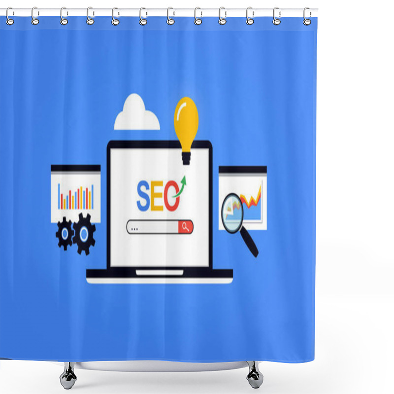 Personality  SEO - Search Engine Optimization - Concept  Shower Curtains