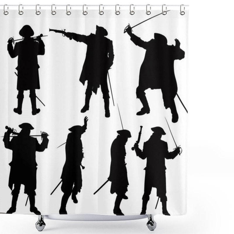 Personality  Pirate Silhouettes Shower Curtains