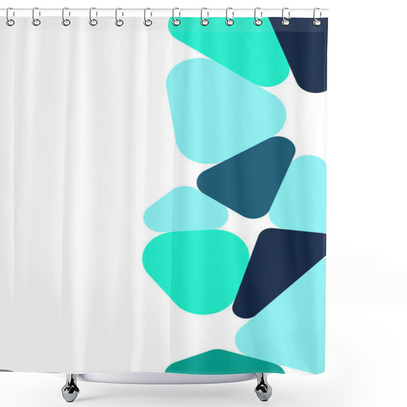 Personality  Colorful Geometric Background Design. Trendy Abstract Composition With Rounded Triangles. Futuristic Background. Vector Illustration For Wallpaper, Banner, Background, Card, Book Illustration, Landing. Shower Curtains