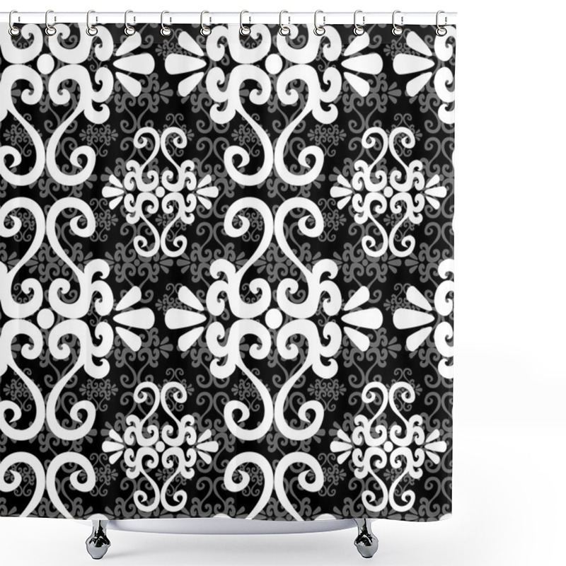 Personality  Seamless Ornament Pattern Shower Curtains