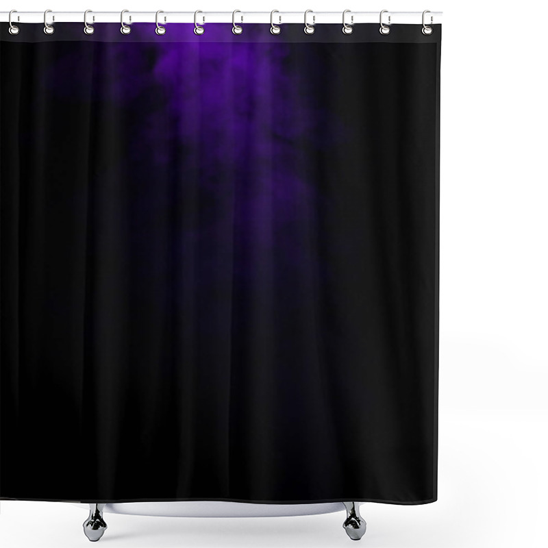 Personality  Abstract Mystical Black Background With Purple Smoke  Shower Curtains