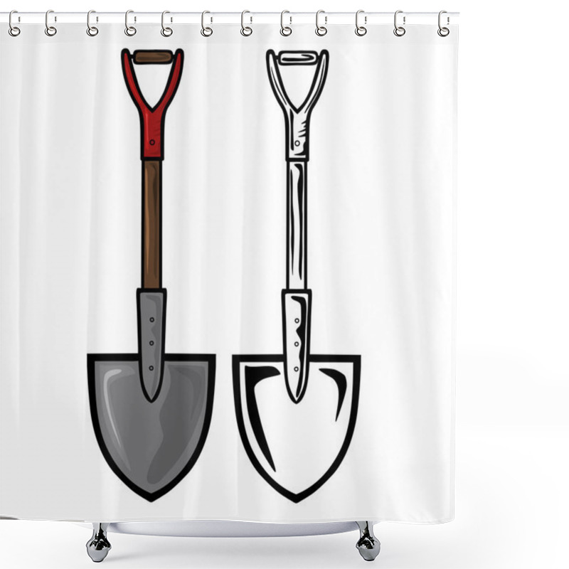 Personality  Shovel Shower Curtains