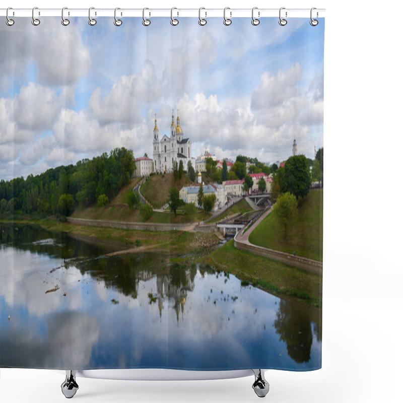 Personality  Holy Dormition Cathedral On Assumption Hill Above Western Dvina Shower Curtains