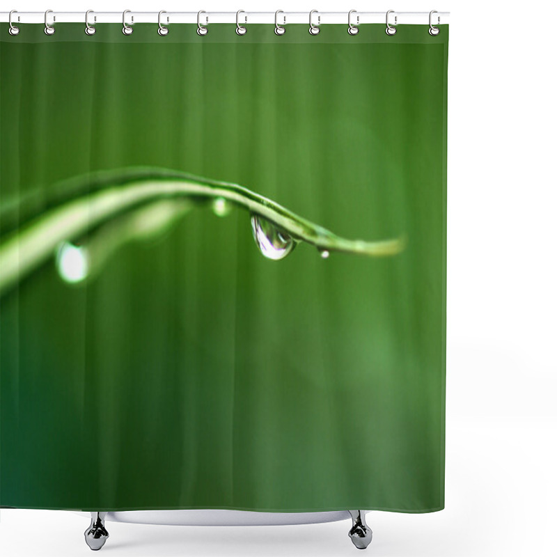 Personality  Water Drop On Flower And Leaf Shower Curtains