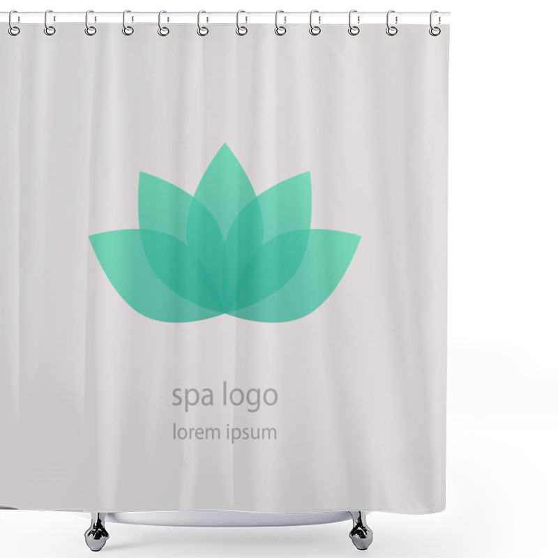 Personality  Lotus Flower Logo Shower Curtains