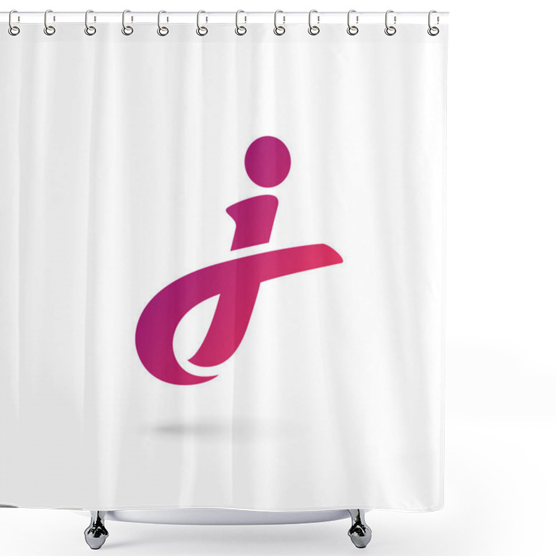 Personality  Letter J Logo Icon Design Template Elements Shower Curtains