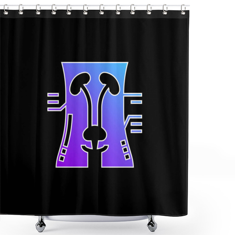 Personality  Blood Blue Gradient Vector Icon Shower Curtains