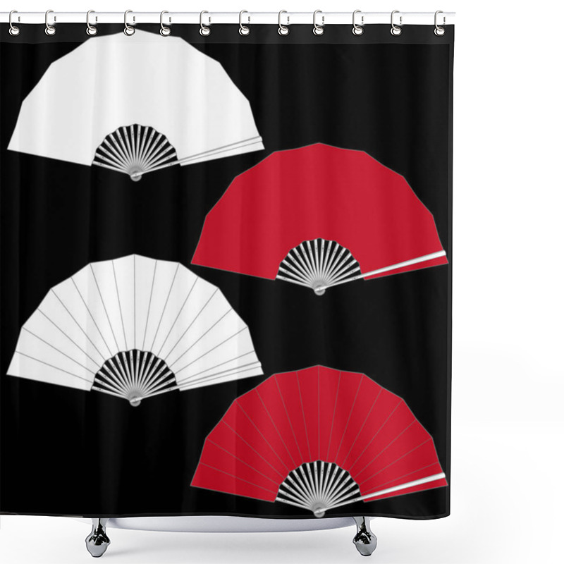 Personality  Japanese Style Folding Fan, Shower Curtains