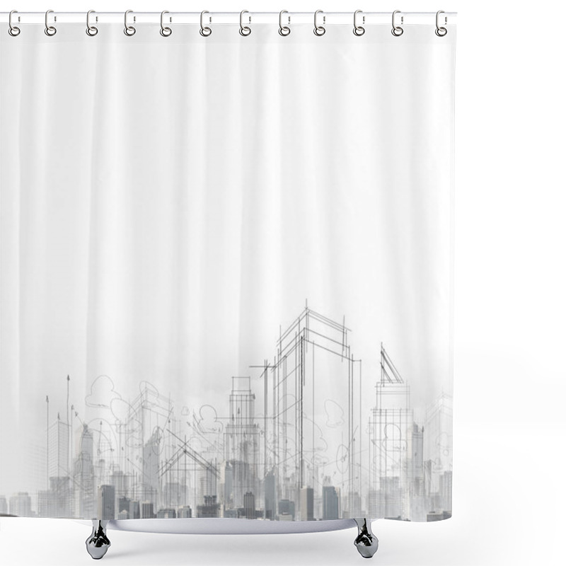 Personality  Construction Concept Shower Curtains