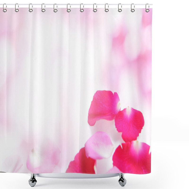 Personality  Rose Pink Petal Abstract Background Shower Curtains