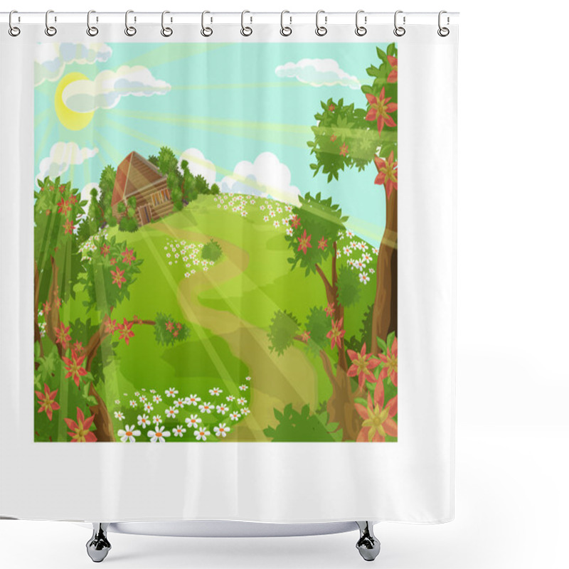 Personality  Lodge In The Wood Shower Curtains