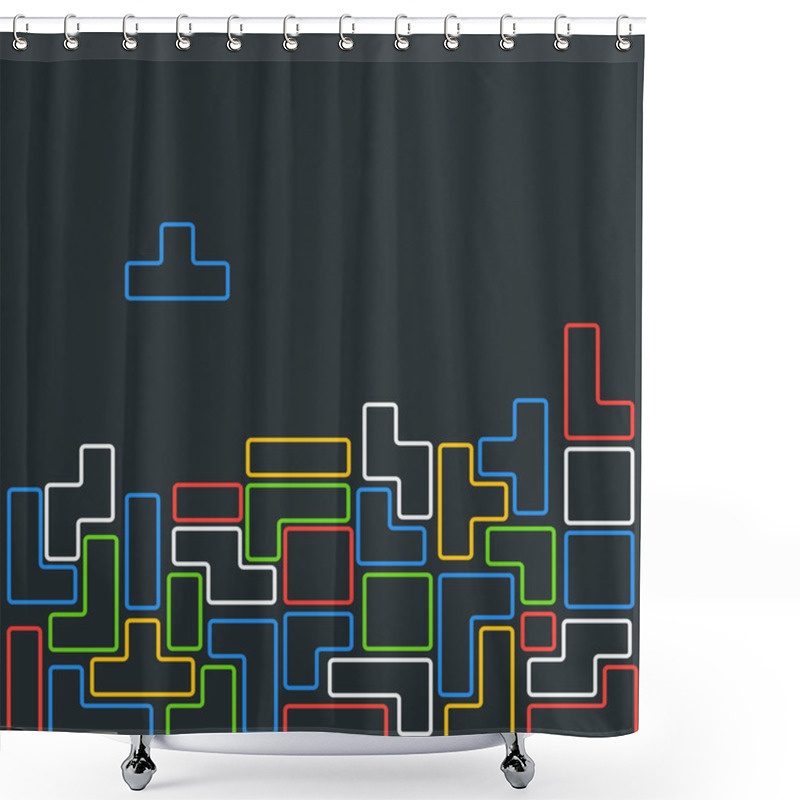 Personality  Old Video Game Shower Curtains