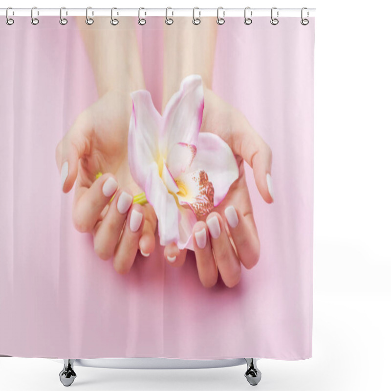 Personality  Beautiful Pastel Manicure Shower Curtains