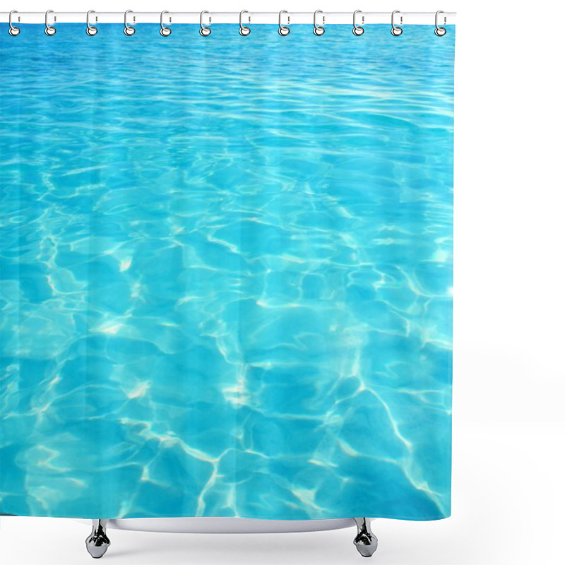 Personality  Caribbean Turquoise Water Beach Reflection Aqua Shower Curtains