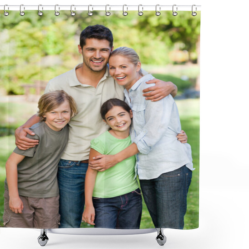 Personality  Happy Family In The Park Shower Curtains