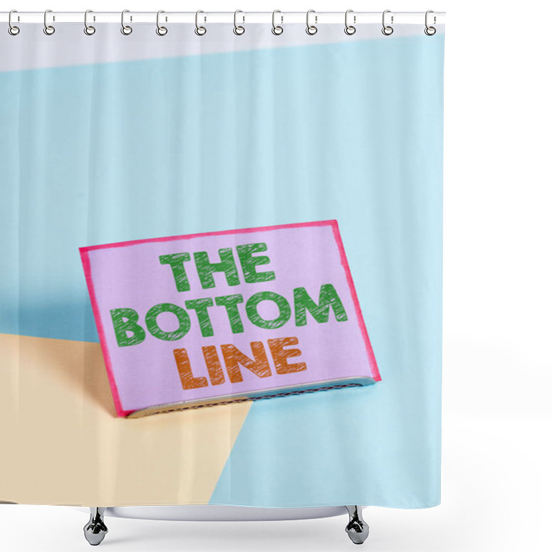 Personality  Word Writing Text The Bottom Line. Business Concept For Asking Someone To Start Doing Good Perforanalysisce Encourage Paper Placed Tilted Above Buffer Wire On Soft Pastel Multi Colours Backdrop. Shower Curtains