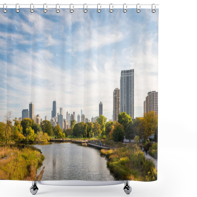 Personality  Park In Chicago Illinois Shower Curtains