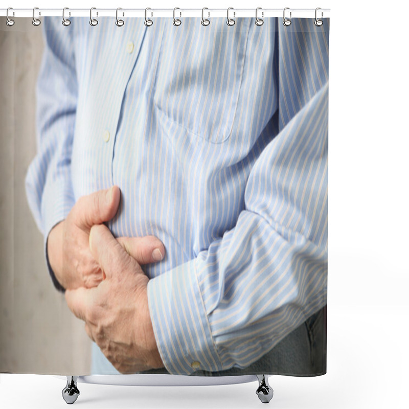 Personality  Businessman With Bad Stomach Pain Shower Curtains