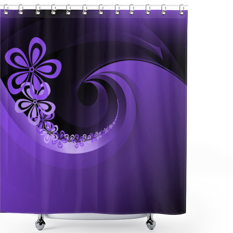 Personality  Spiral Purple Background Shower Curtains